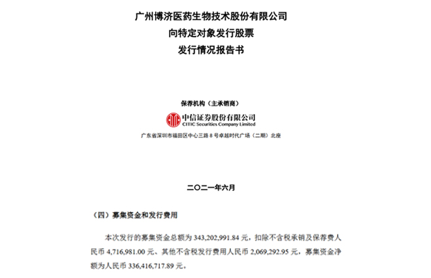 Raised 340 million yuan in refinancing